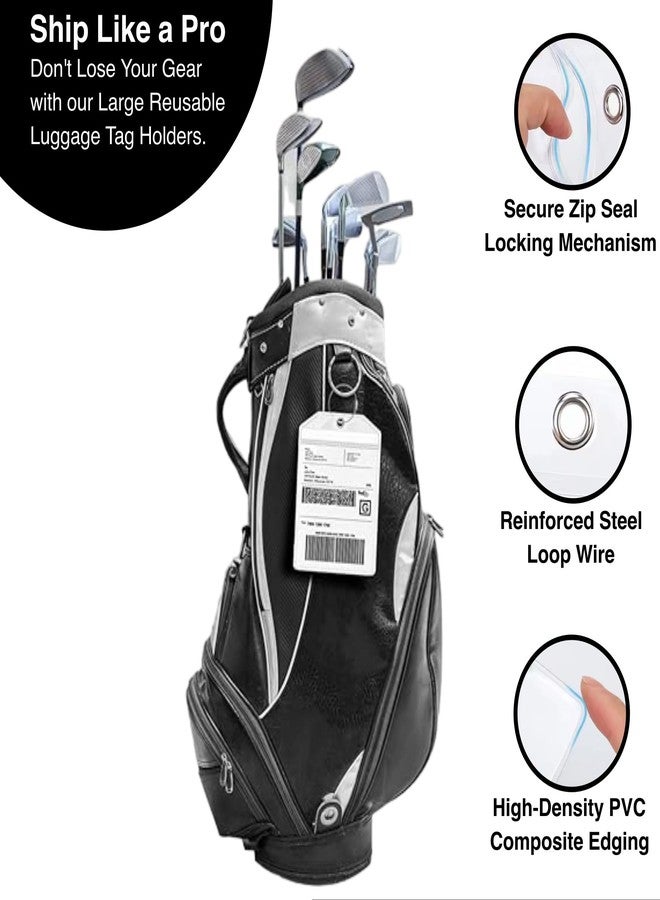 HODL 21 Golf Bag Luggage Tag - Extra Large 9" x 6", Waterproof Plastic Zipper Pouch, PVC Tags for Golf Bag - Sealable Label Holder (2) - Image 2